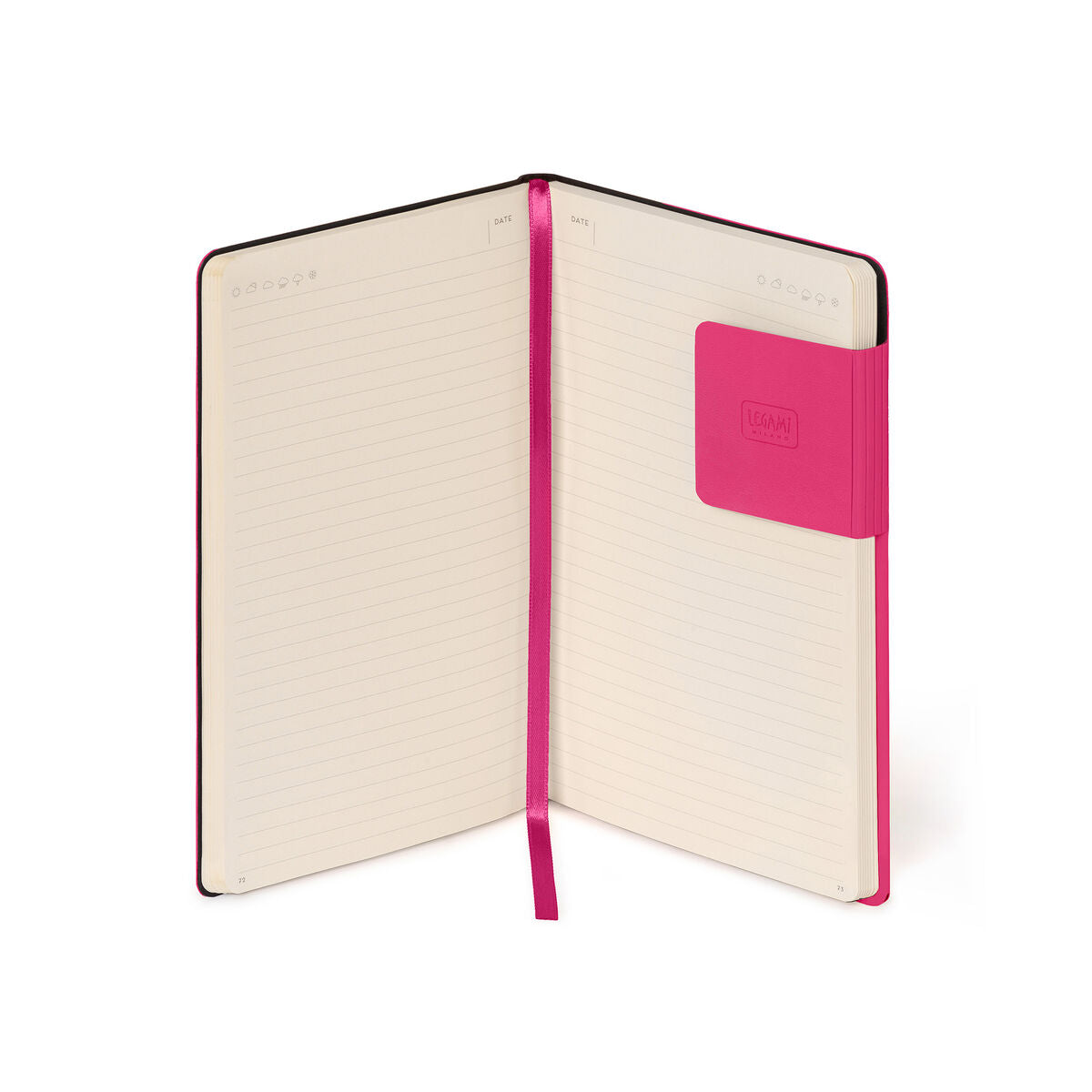 Legami - Çizgili Defter - Monokrom Yumuşak Kapak - Ahududu - Benim Defterim