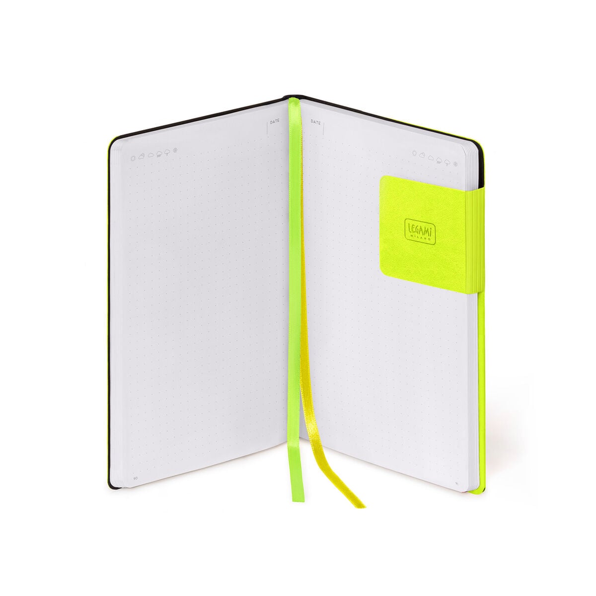 Legami - Noktalı Defter ve Tek Renkli Yumuşak Kapak - Koyu Sarı - Benim Defterim