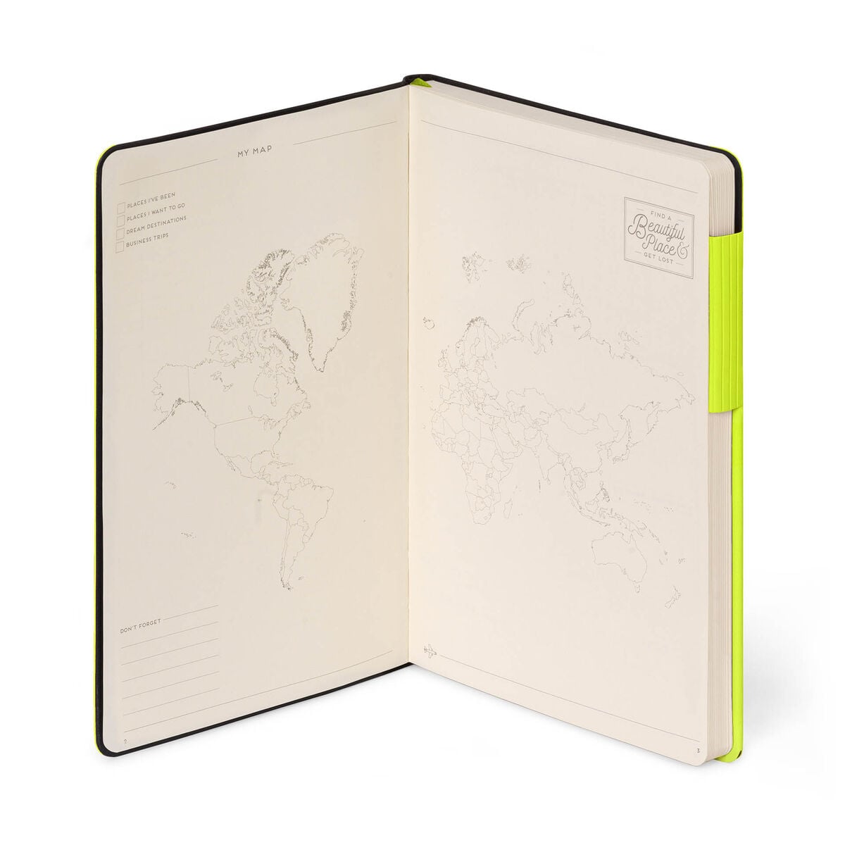Legami - Defter ile Blank Pages ve Monochrome Yumuşak Kılıf - Chartreuse - My Defter