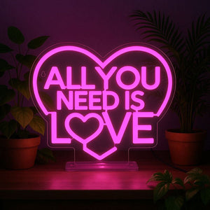 Legami - Neon Effect Led Lamp - All You Need is Aşk - It's a Sign