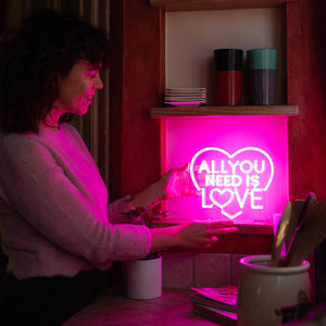 Legami - Neon Effect Led Lamp - All You Need is Aşk - It's a Sign