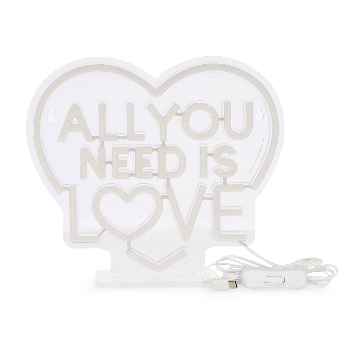 Legami - Neon Effect Led Lamp - All You Need is Aşk - It's a Sign