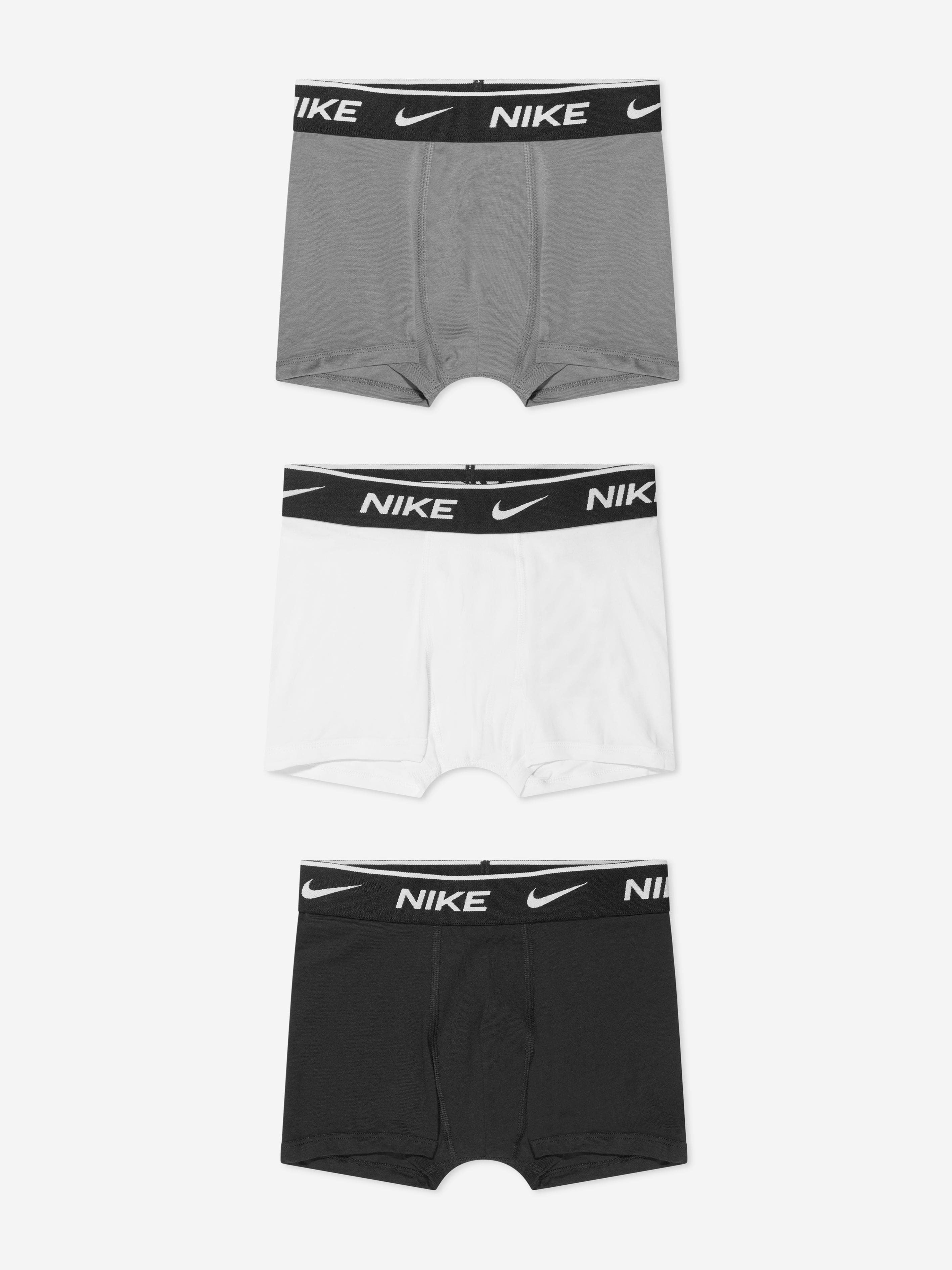 Nike Boys 3 Pack Essential Boxer Shorts Set in Black