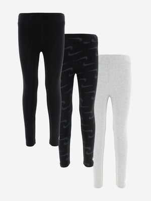 Nike Girls 3 Pack Legging Set in Black
