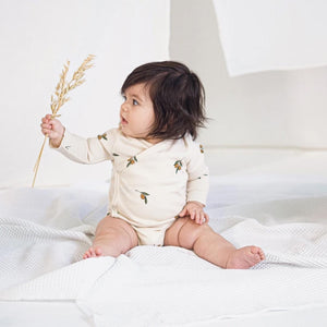 Organic Zoo Wrap Bodysuit - Olive Garden-Bodysuits-Olive Garden-0-3m | Natural Baby Shower