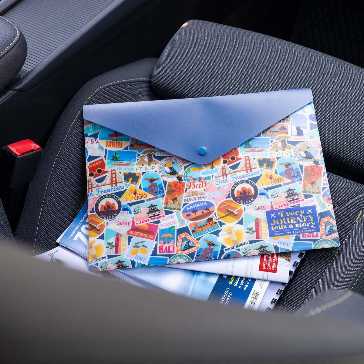 Legami - Document Folder - Fold &amp; Order - Reise Stickers