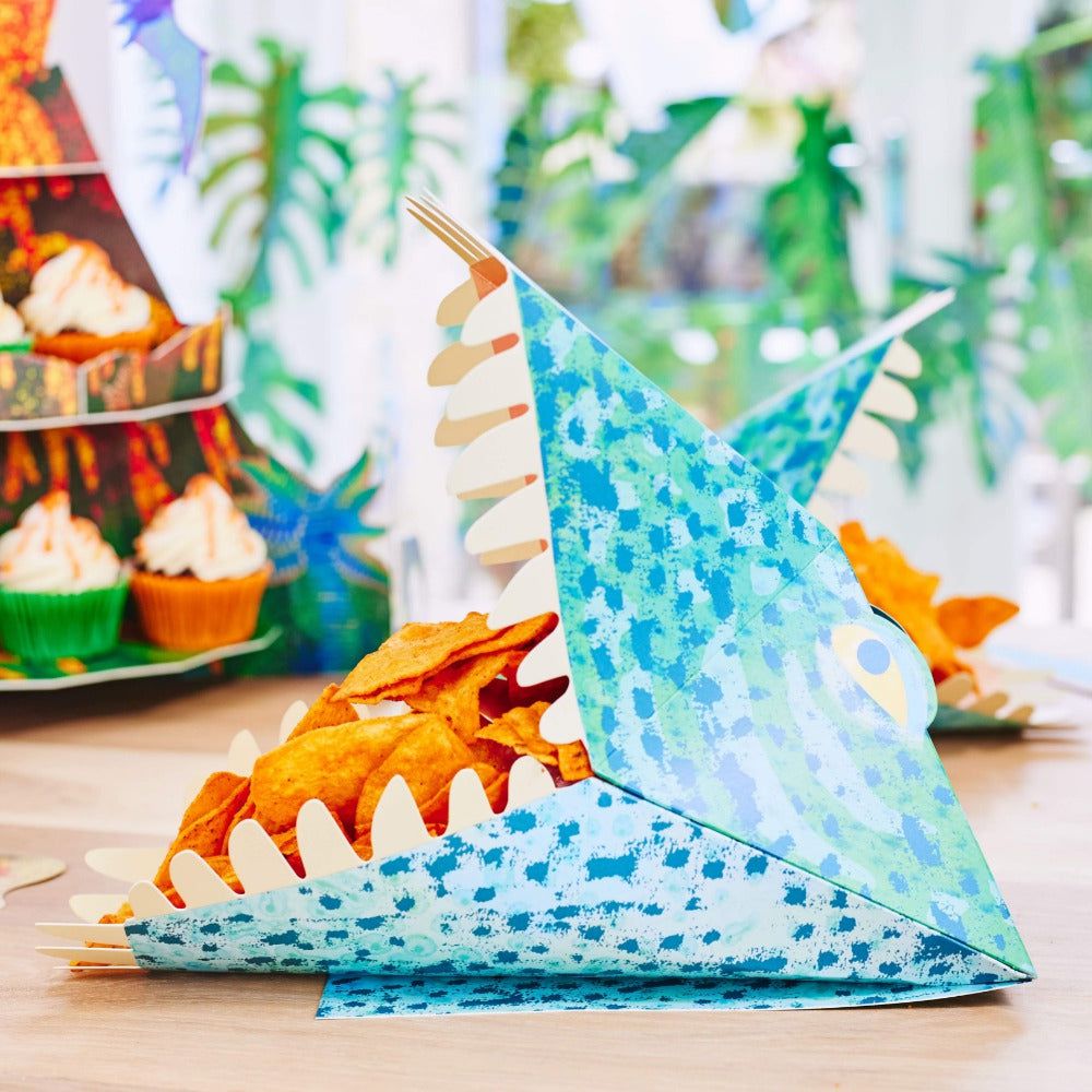 Party Pieces - Kaşif Dino Kağıt Parti İkram Tepsisi-Dinossi