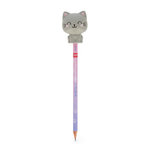 Legami - Sıkılabilen Kedi Desenli Kurşun Kalem "Merak Et" - Sıkılır