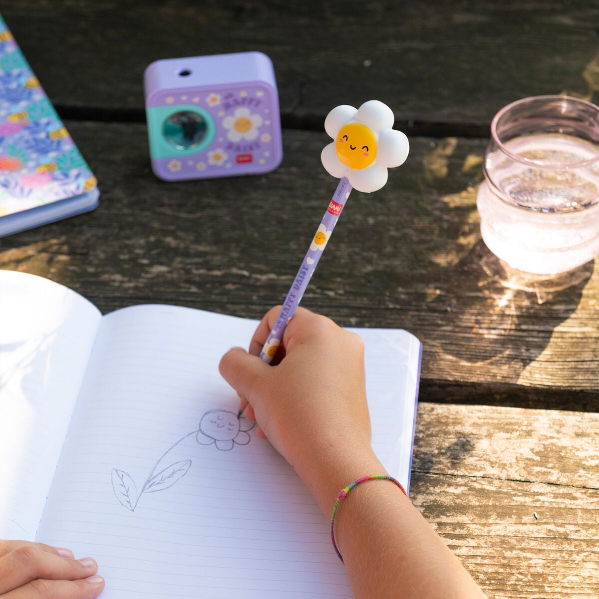 Legami - Stift mit Squishy Daisy "Oh Glückliche Daisy" - Entspannte