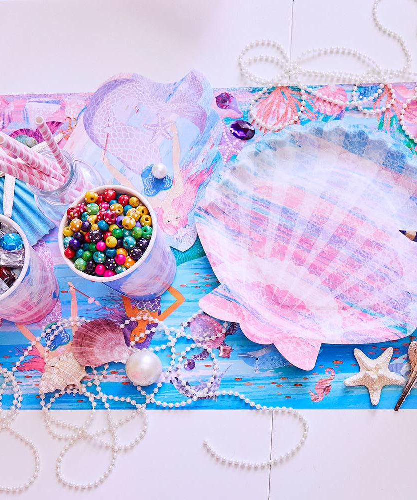 Party Pieces - Deniz Kızı 8'li Parti Karton Tabağı-Dinossi