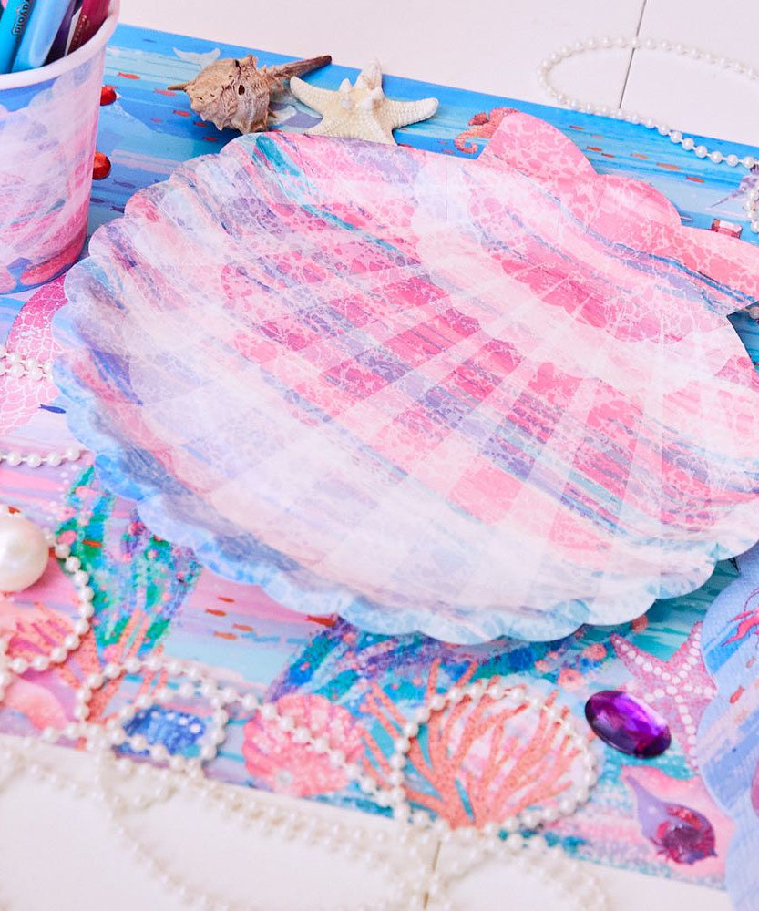 Party Pieces - Deniz Kızı 8'li Parti Karton Tabağı-Dinossi