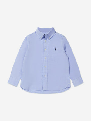 Ralph Lauren Boys Slim Fit Shirt in Blue