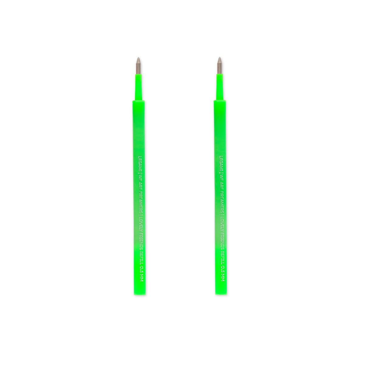 Legami - Seti 2 Refills Sevimli Arkadaşlar Gel Pens - Neon Green Ink