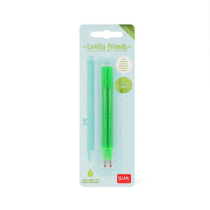 Legami - Seti 2 Refills Sevimli Arkadaşlar Gel Pens - Neon Green Ink