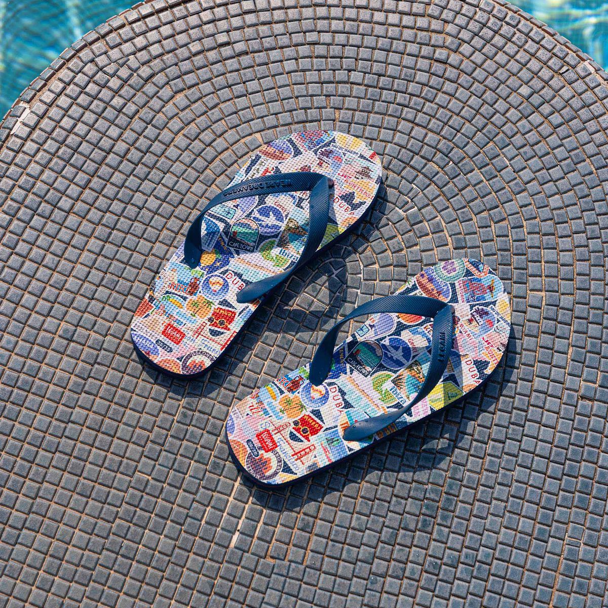 Legami - Size 44/45 Regular Seyahat Stickers Flip Flops