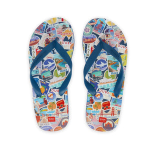 Legami - Size 44/45 Regular Seyahat Stickers Flip Flops
