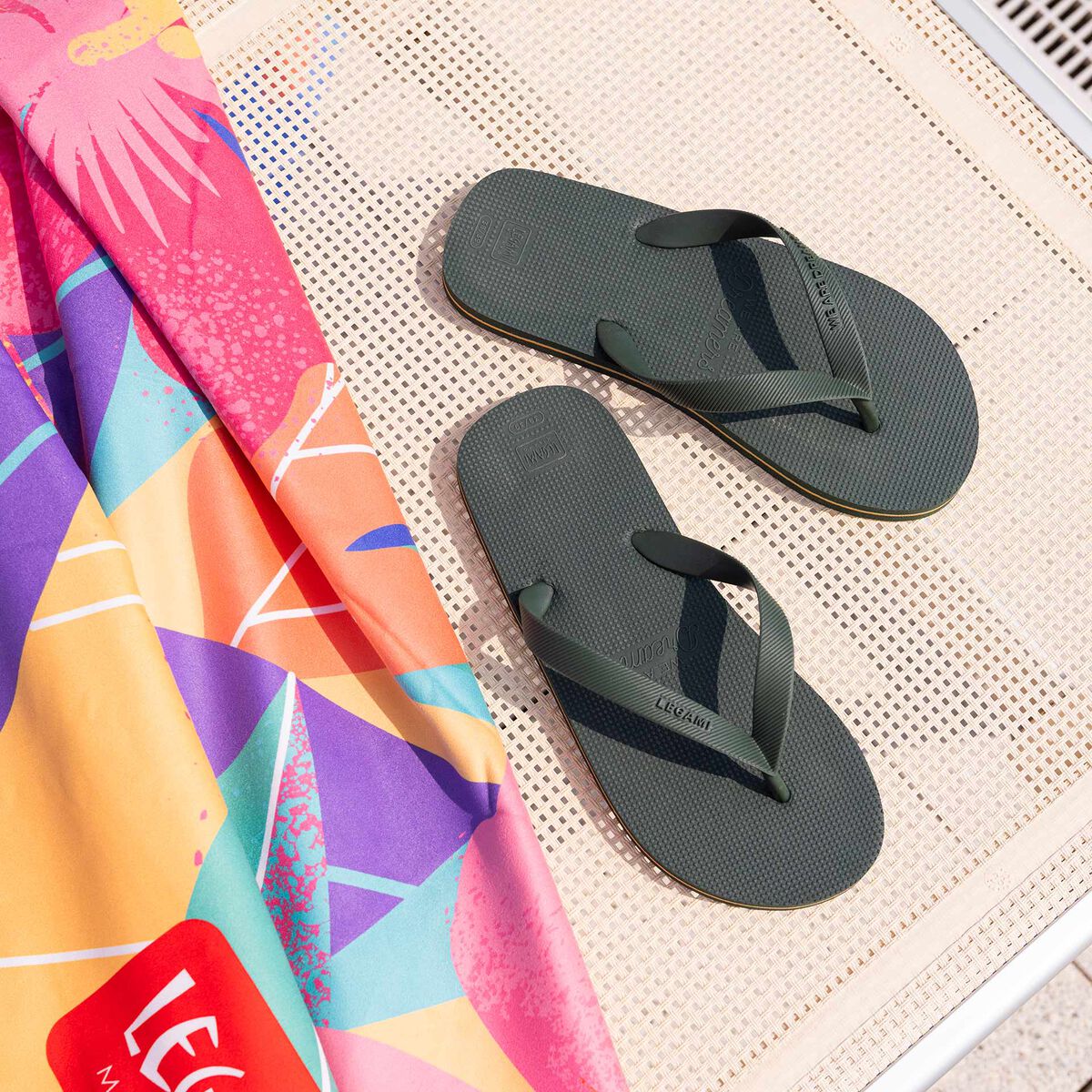 Legami - Size 44/45 Regular Olive Green Flip Flops