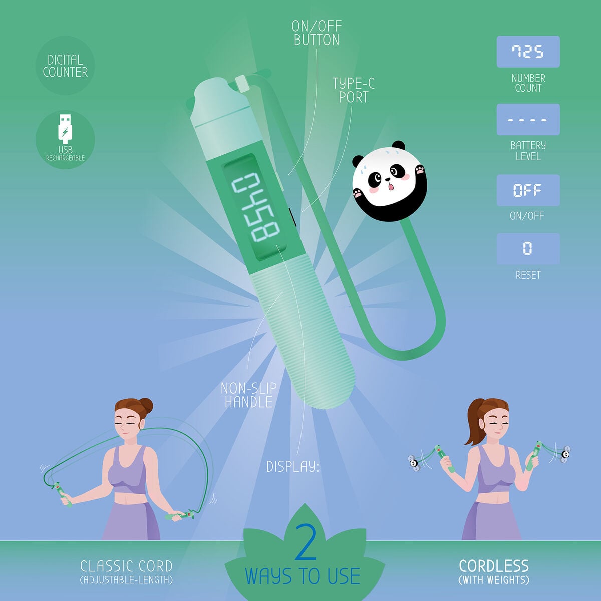 Legami - Cordless Skipping Rope - Jump Around