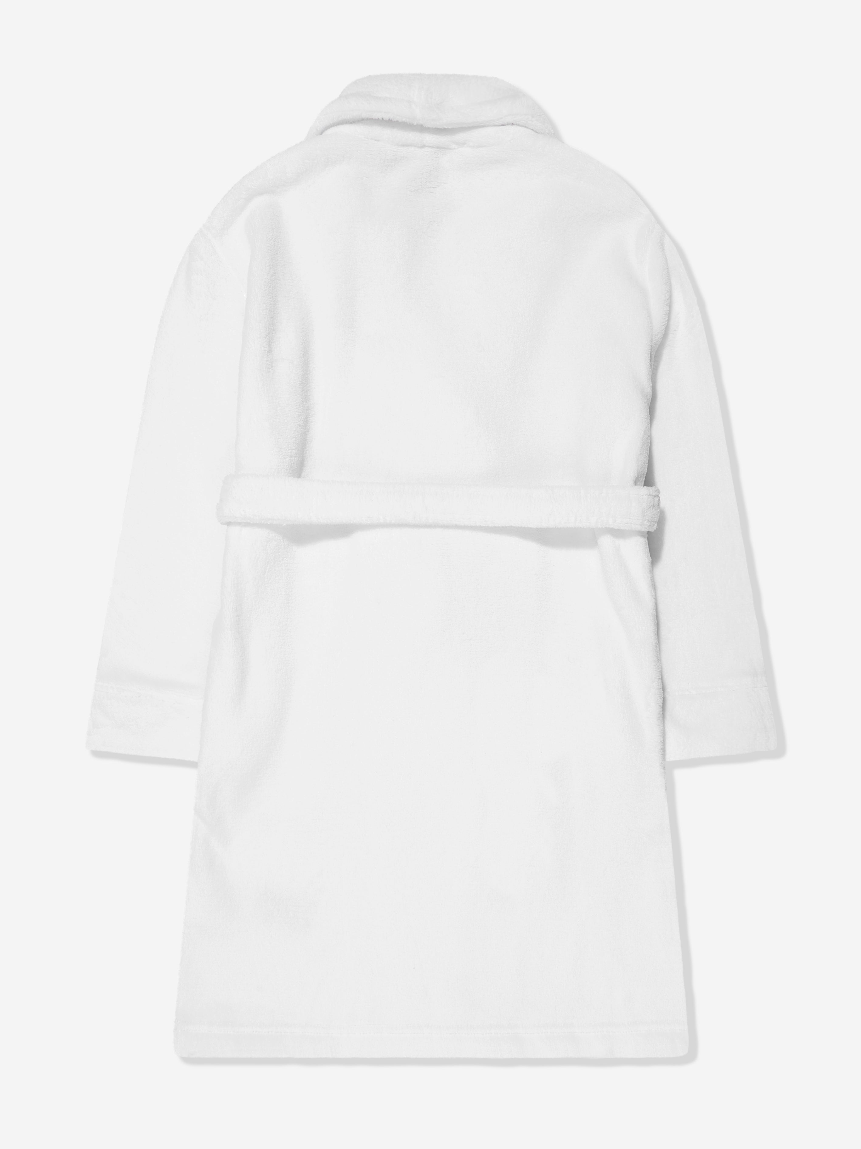 Ralph Lauren Boys Bear Patch Bathrobe in White