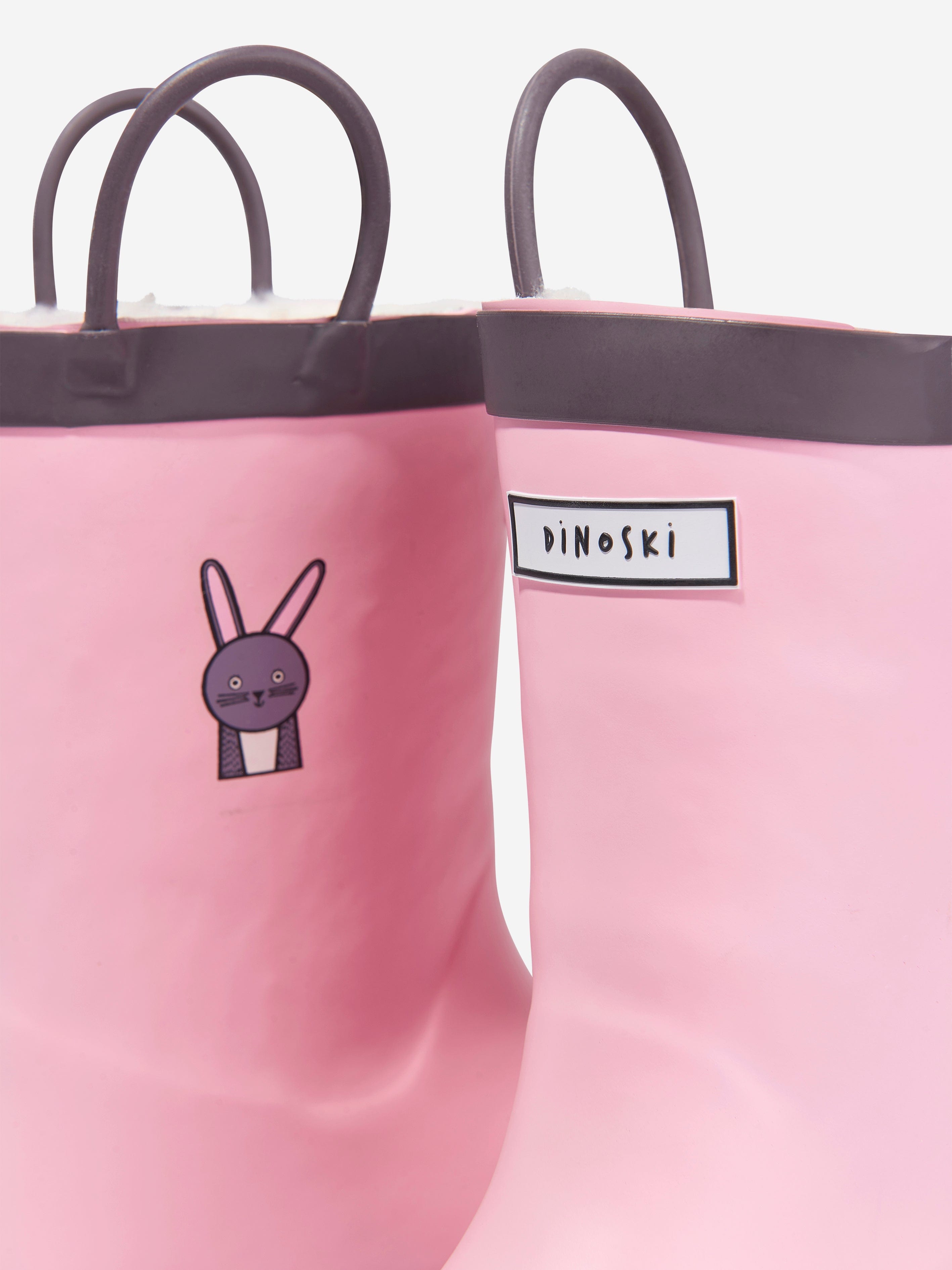 Roarsome Girls Hop The Bunny Rain Boots in Pink