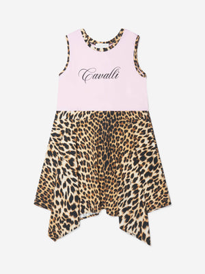 Roberto Cavalli Girls Cotton Jersey Dress in Pink