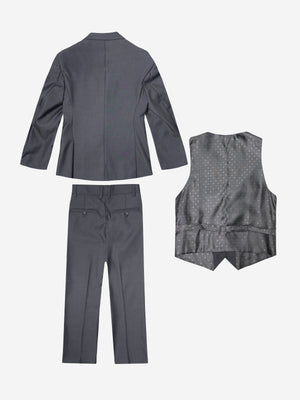 Romano Boys 3 Piece Suit in Grey