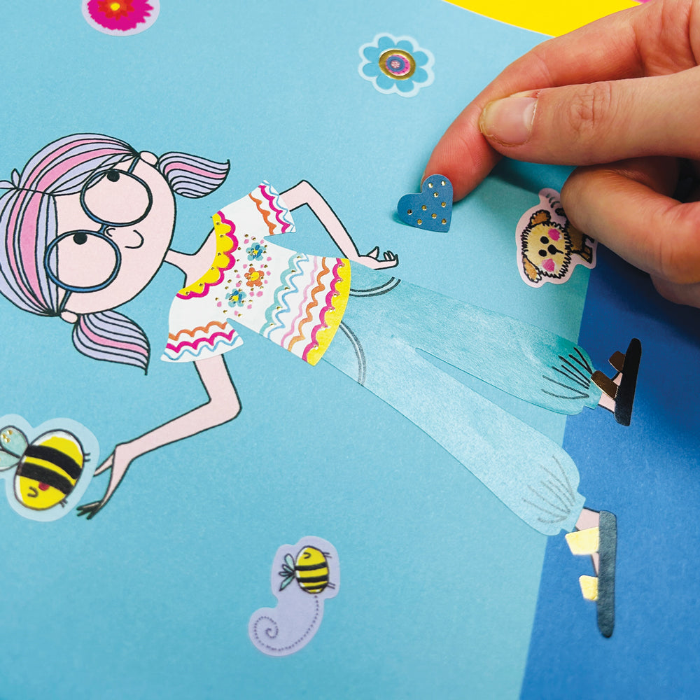 Rachel Ellen - Girl Power Sticker Scene Coloring and Activity Book