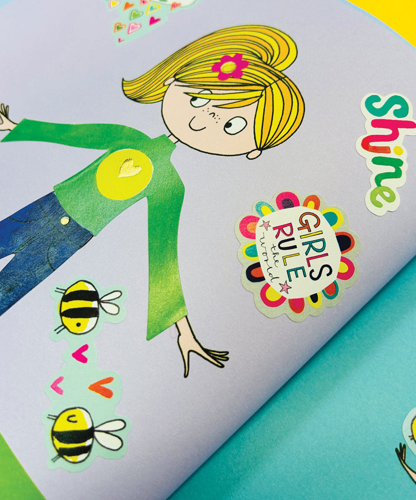 Rachel Ellen - Girl Power Sticker Scene Coloring and Activity Book