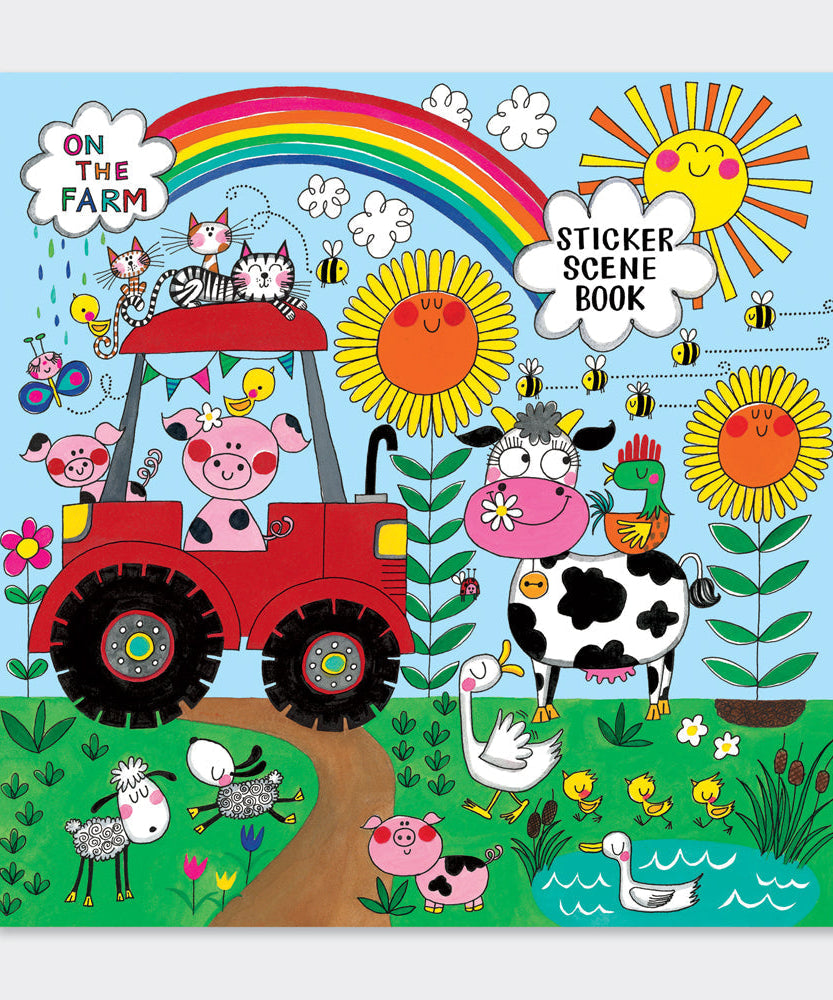 Rachel Ellen - On The Farm Libro da colorare e attività con scene adesive