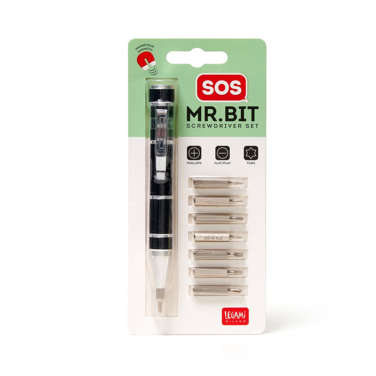 Legami - 8-in-1 Screwdriver - SOS Mr. Bit