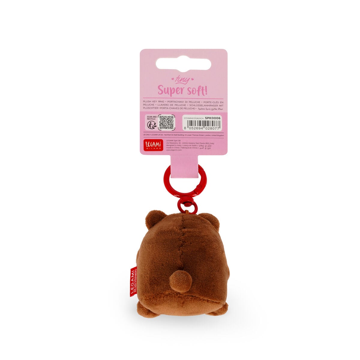 Legami - Teddy Ayı Peluş Anahtarlık - Minik Süper Yumuşak!