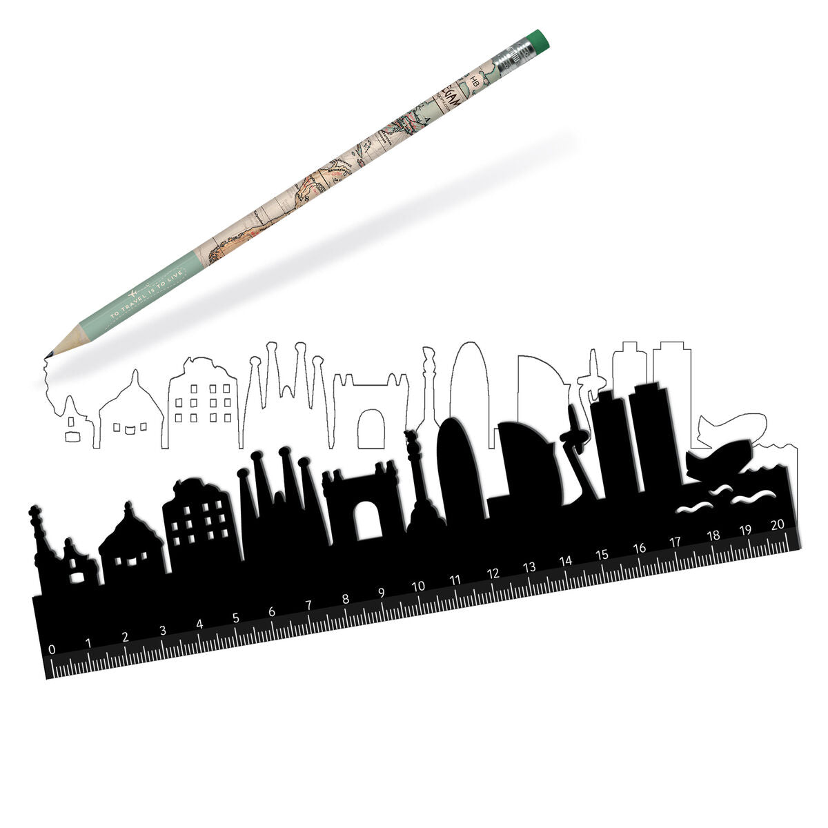 Legami - Ruler ile Barcelona Skyline - Follow Skyline