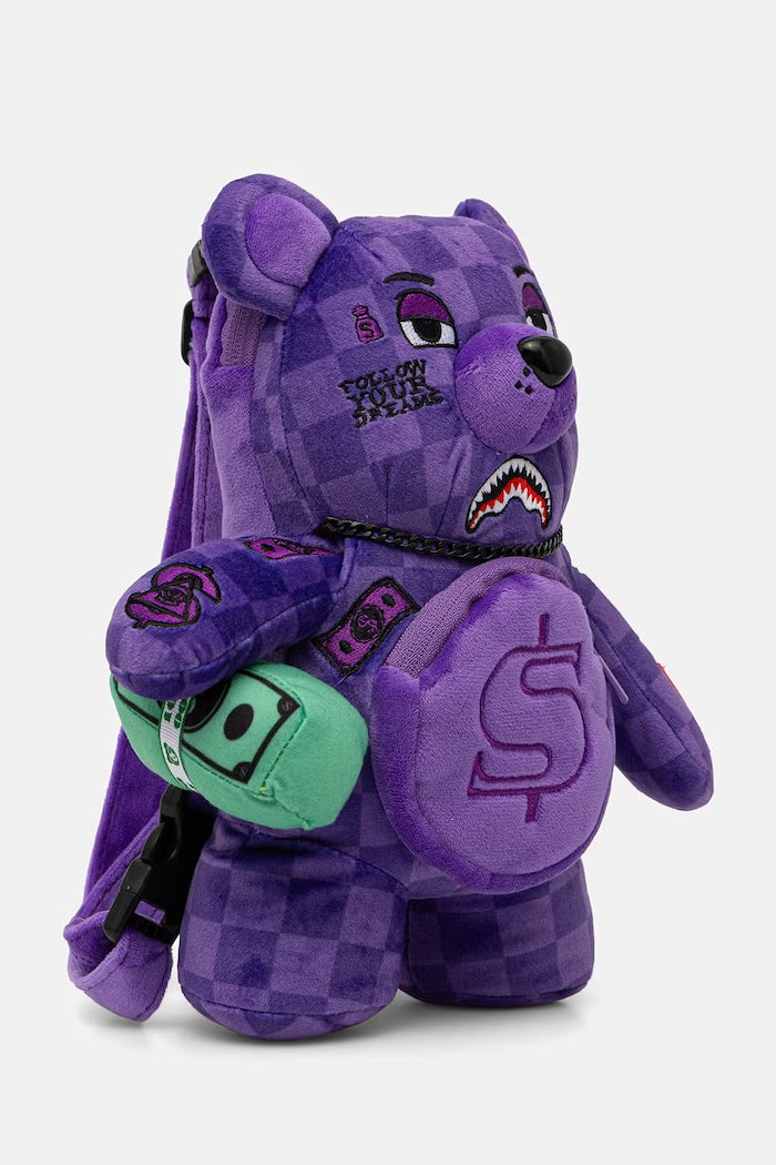 Sprayground - Peluş Ayı Sırt Çantası Mor