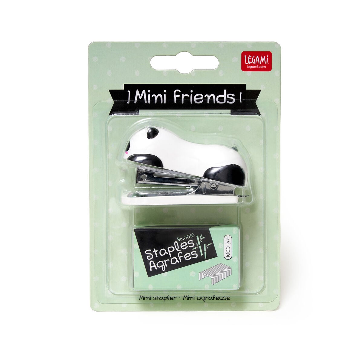 Legami - Panda Mini Stapler ile Staple Remover - Hug Me
