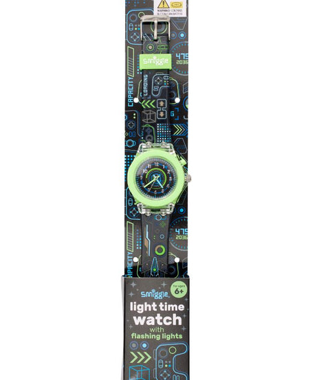 Smiggle - Virtual Işıklı Analog Çocuk Kol Saati-Dinossi