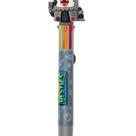 Smiggle - Besties 8 Renkli Gökkuşağı Tükenmez Kalemi-Dinossi