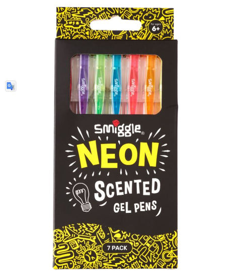 Smiggle - Neon Kokulu Jel Kalemler X7-Dinossi