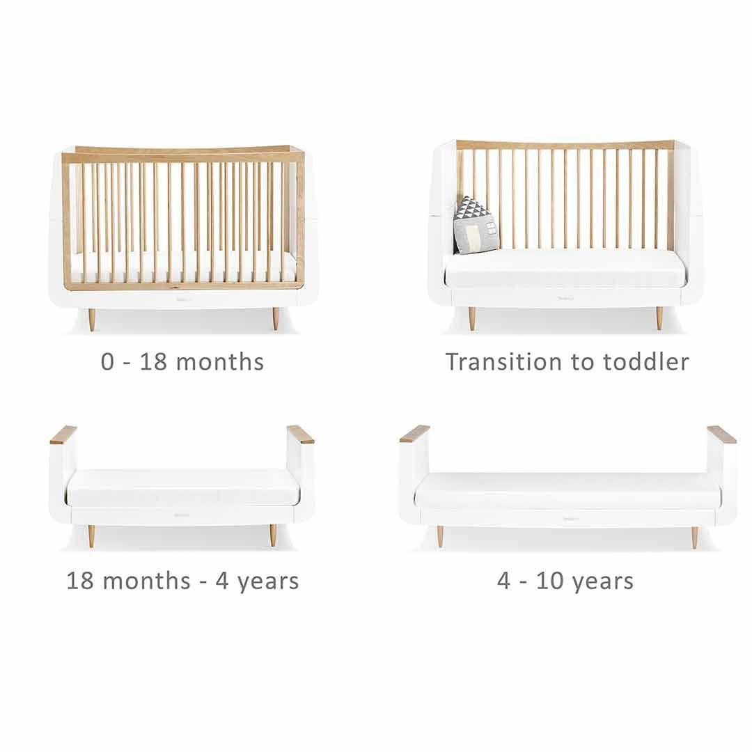 SnuzKot Skandi 2 Piece Nursery Furniture Set - Natural-Nursery Sets-Natural-No Mattress | Natural Baby Shower