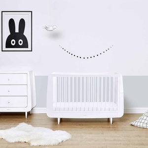 SnuzKot Skandi 2 Piece Nursery Furniture Set - White-Nursery Sets-White-No Mattress | Natural Baby Shower