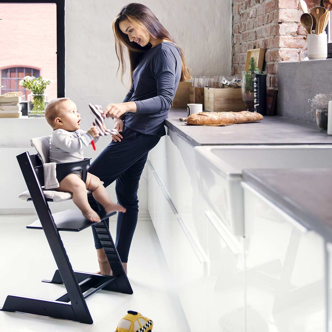 Stokke Tripp Trapp Highchair Newborn + Baby Set Bundle - Black - 2024-Highchairs-Black- | Natural Baby Shower