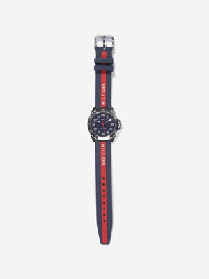 Tommy Hilfiger Boys Logo Strap Watch in Navy-34mm (One Size)