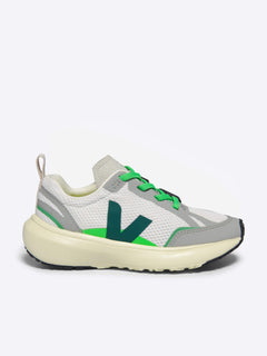 Veja Kids Light Alveomesh Canary Trainers in White