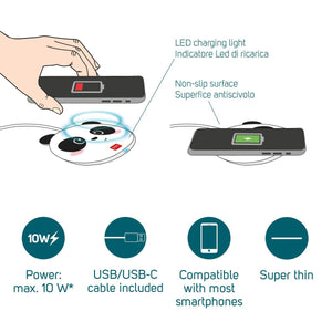 Legami - Panda Kablosuz Smartphone Charger - Süper Fast