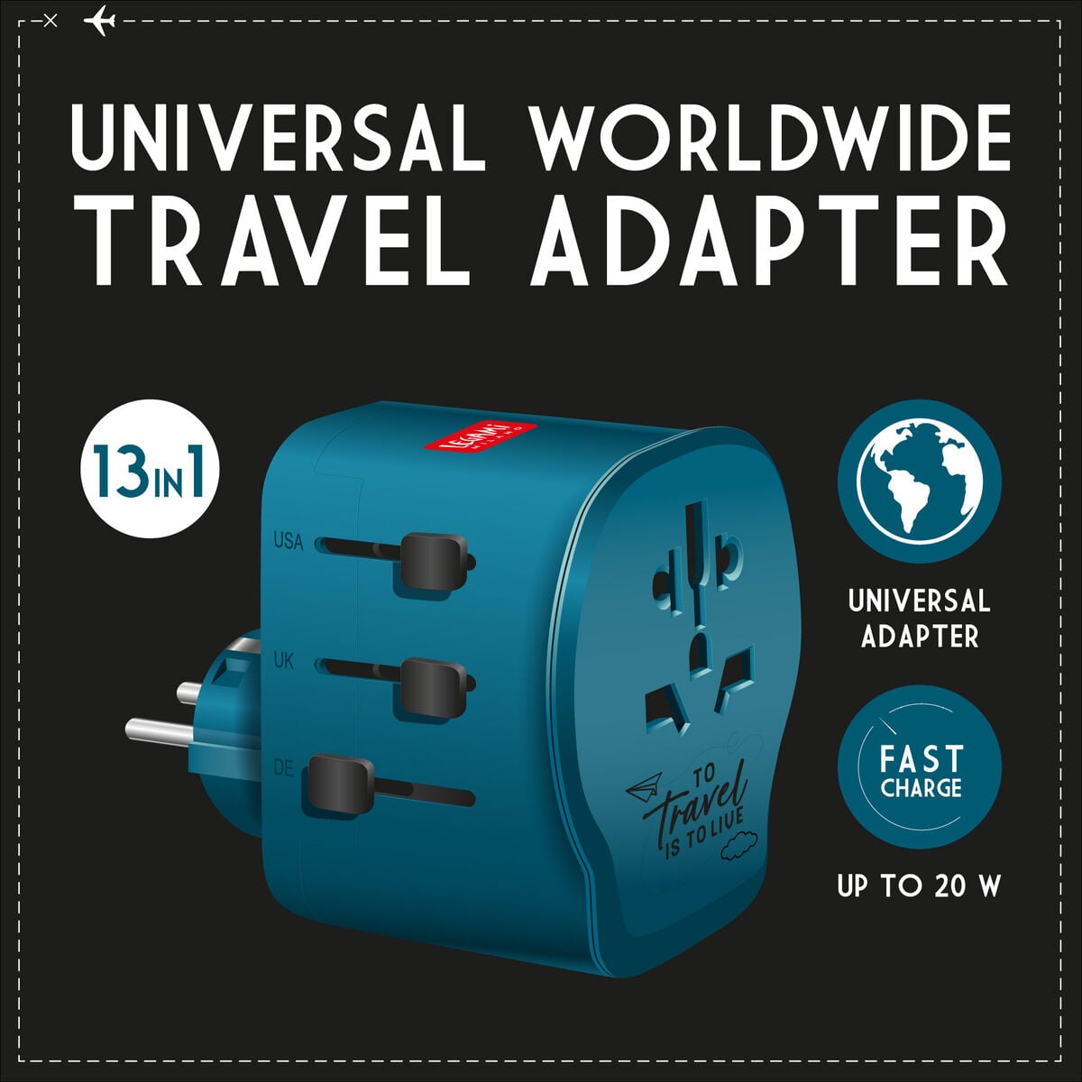 Legami - Universal Seyahat Adapter