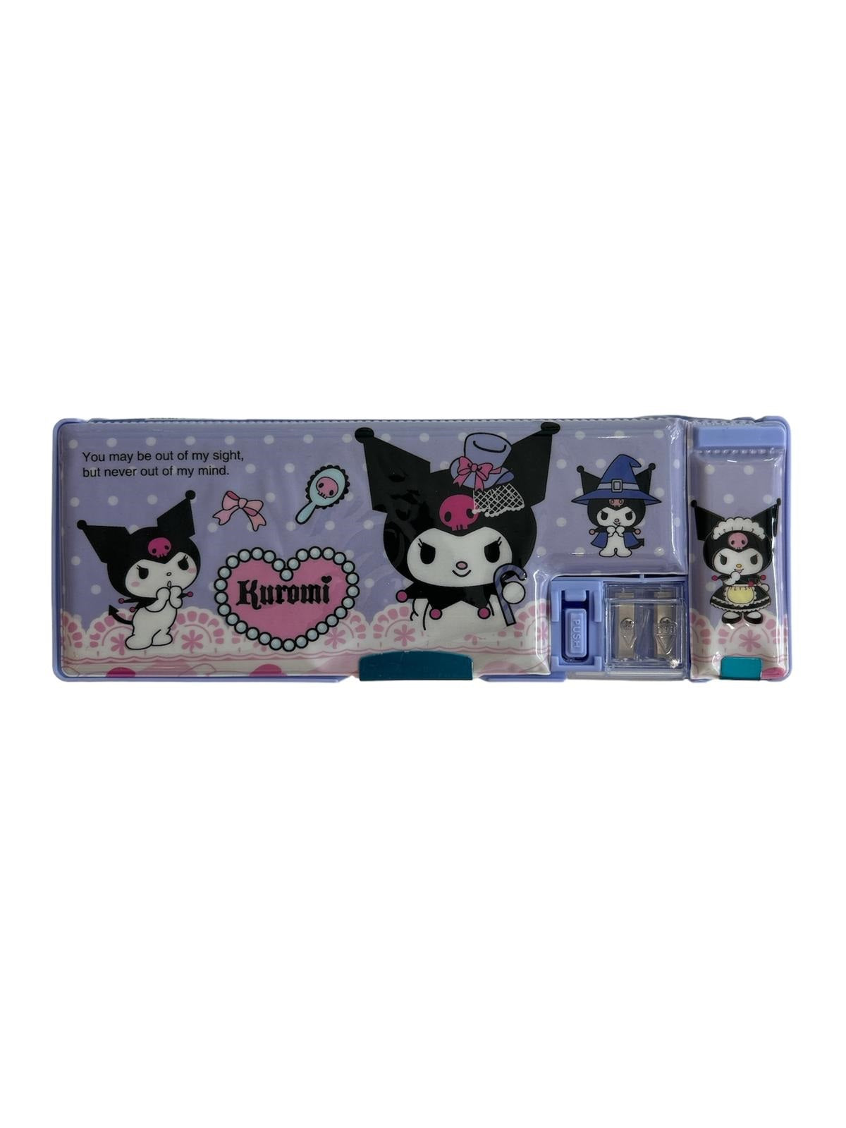 Dinossi Kuromi - Otomatik Çift Bölmeli Kalem Kutusu-Dinossi