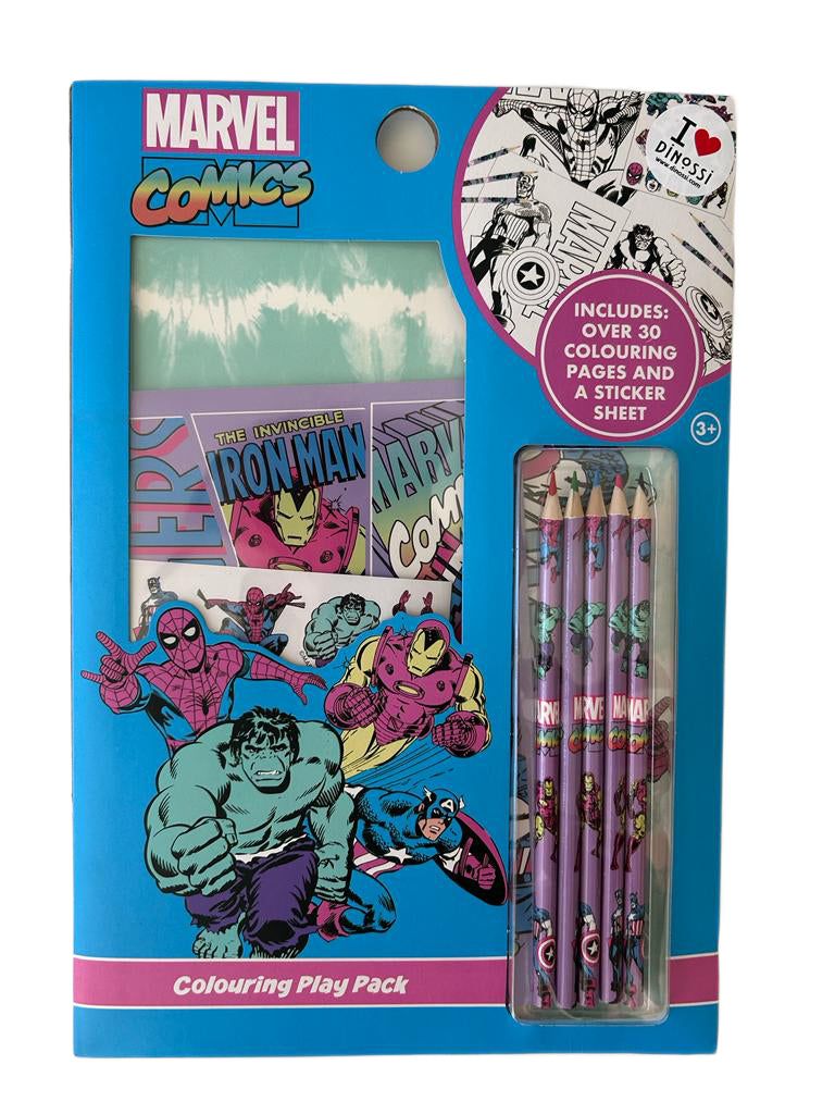 Dinossi - Marvel Boyama Kalemleri ve Boyama Defter Seti-Dinossi