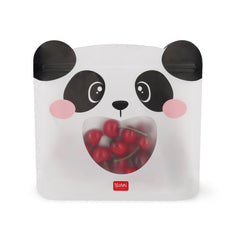 Legami - 3'lü Yeniden Kullanılabilir Atıştırmalık Torbası Seti - Panda - Atıştırmalık Torbaları