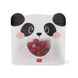 Legami - 3'lü Yeniden Kullanılabilir Atıştırmalık Torbası Seti - Panda - Atıştırmalık Torbaları