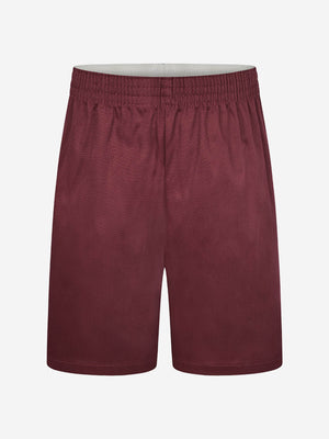 Zeco Kids School Polycotton PE Shorts in Maroon