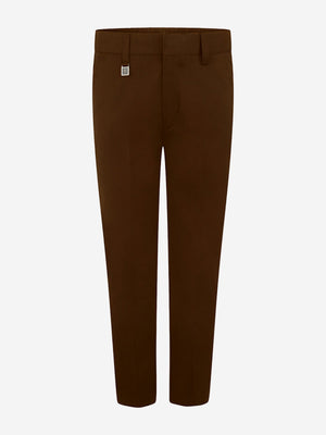 Zeco Boys School Standard Fit Trousers in Brown